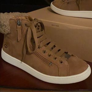 UGG Pebbled Nubuck High-Top Sneakers